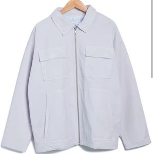 Good American lilac zip chore jacket NWT